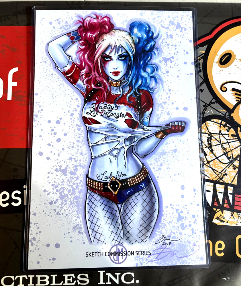 HARLEY QUINN DAWN MCTEIGUE EXCLUSIVE LIMITED EDITION SIGNED ART PRINT NM+
