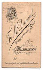 Photograph F. M. Depaul, Riedlingen, Rosa Stegma with compartments CDV/Cabinet Photo