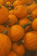 Pumpkin Halloween Oil Style Metallic Metal Sheet Print Photography Photomanip