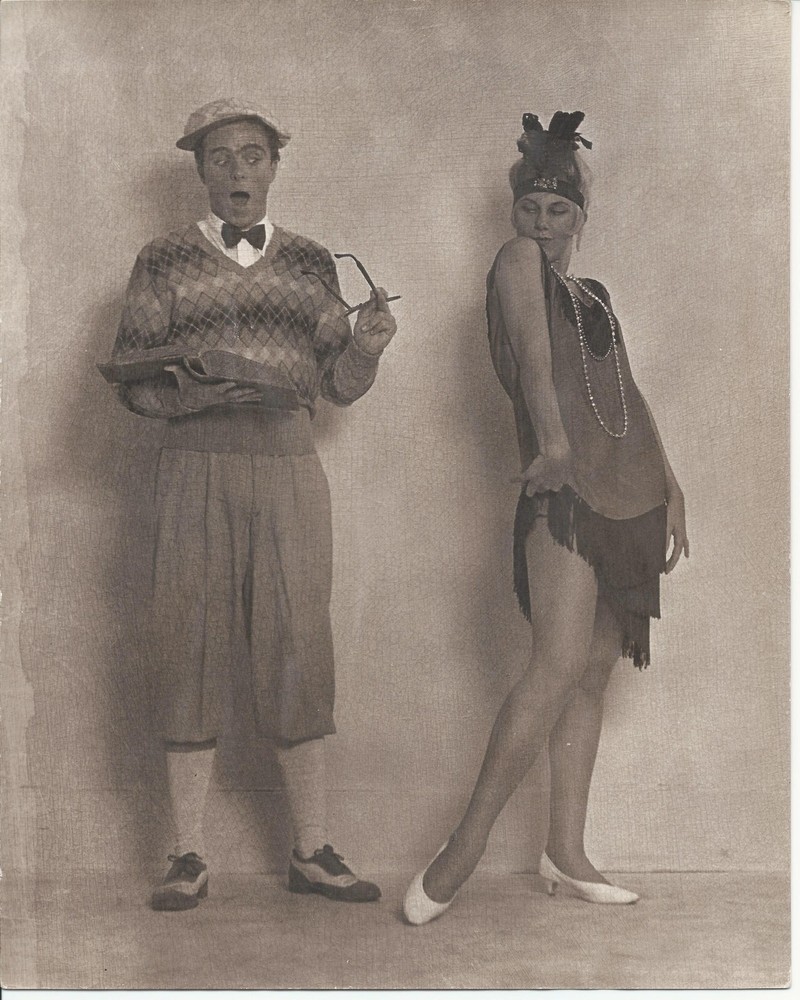 Flapper & The Professor SEPIA HENDRICKSON PHOTO Original Artist Studio R52