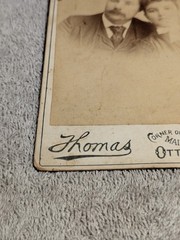 Affectionate couple Cabinet Card Portrait Thomas Ottumwa Iowa