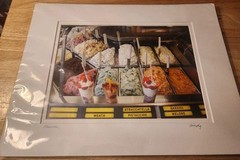 Jim & Caren Fine Art Photography Framed 11×14″ Assorted Ice Cream Photo Signed