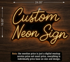 Personalized Neon Sign Custom Name Business Logo Sign Decor ,Digital Only