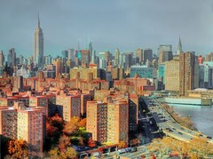 NYC skyline from lower east side metal print canvas print color photography