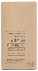 Photograph Th. Alfr. Hahn, Chemnitz, Brückenstr. 5, Portrait Beautiful Miss M