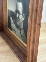 Vintage 12.5 x 10.5 DW Photo Actor Maurice in Wood Frame With Gold Leafing