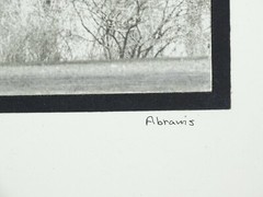 Black And White Photograph Titled “Harkness” Signed W. Abrams
