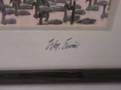 Natural Imagery Signed Photograh by William Ervin “A Gathering of Swans” Framed