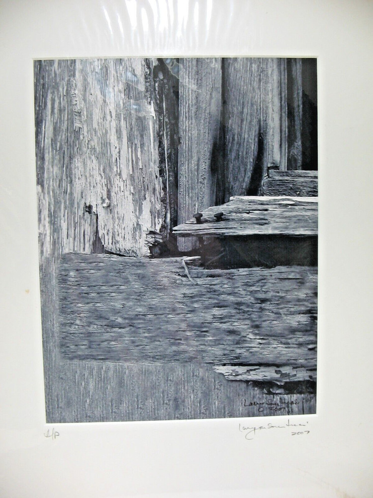 MATTED PHOTOGRAPHY Splintered Wood Board A/P 14×17 by Larry Santucci