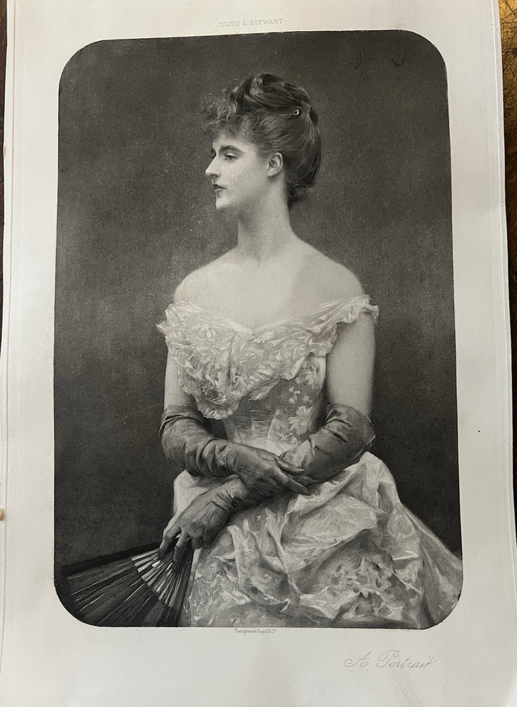 Antique 1880 Picture A PORTRAIT Photogravure Goupil & Co Print Julius L Stewart