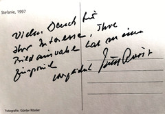 Günter Rössler Stefanie 1997 Hand-Signed, Photo Card, Autograph Frame Gift