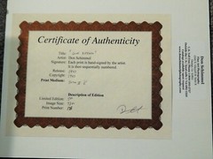 DON SCHIMMEL PHOTO Signed & Numbered, 1997 LONE BUFFALO COA