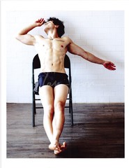 11 X 8.5 Alan Lyon Original Male Photo gay interest (9) Josh on chair
