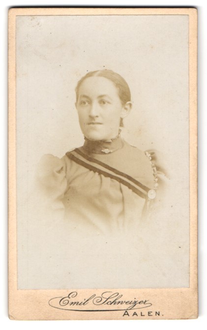 Photograph Emil Schweizer, Aalen, Bahnhofstr. 37, Portrait of a Lady in Elegant