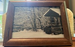 Original photograph, ‘Winter’s Quiet’ by Serene Scenes in Maine, 5×7, wood frame