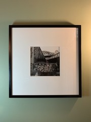 Vintage Urban Photography Art Graffiti Art Tag Bridge NYC Brooklyn Framed COOL!