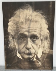 Albert Einstein Silver Gelatin Print Photograph by Philippe Halsman, Signed