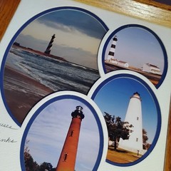 Lighthouse Of Outer Banks ’94 10×12 Mat Oak Framed & Signed Photography Wall Art