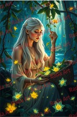 2 Set Forest Fairy Digital Image Picture Photo AI Art Sample Product Collection