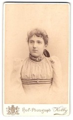 Photograph J. F. Kolby, Chemnitz, König-Str. 21, young lady in dress
