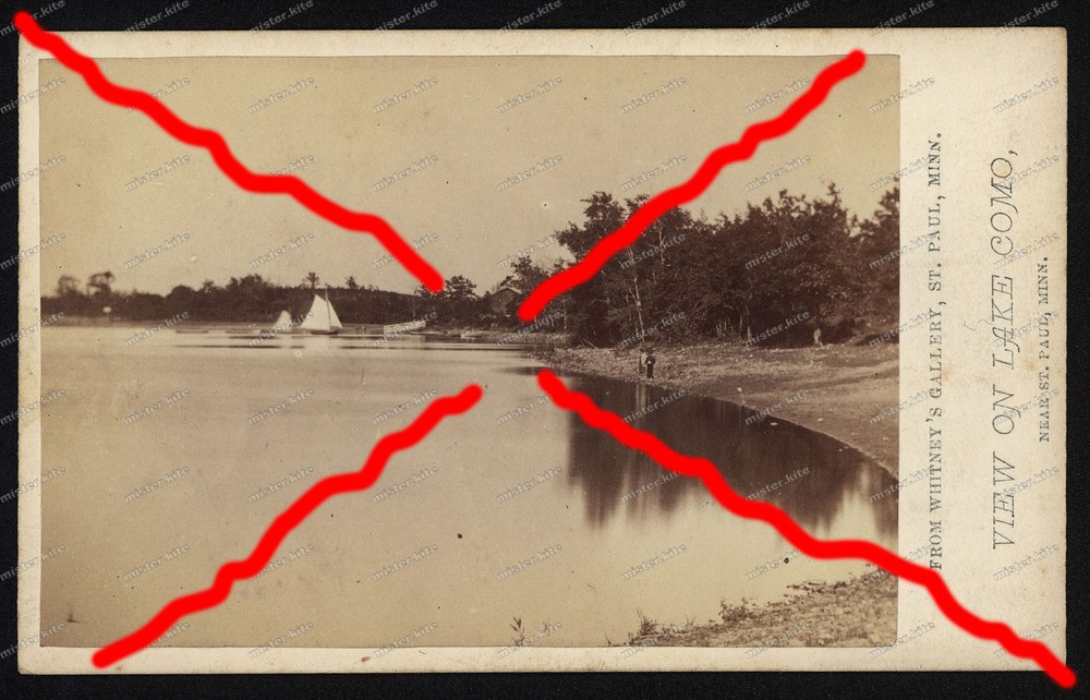 CDV-Photo-View of Lake Como-St. Paul-Minnesota-USA-Combs-Whitney-1880-