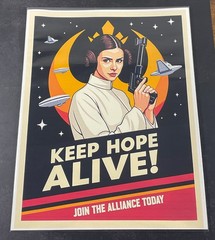 Star Wars Propoganda Collectible 8.5 x 11 Canvas Fan Art Print Princess Leia