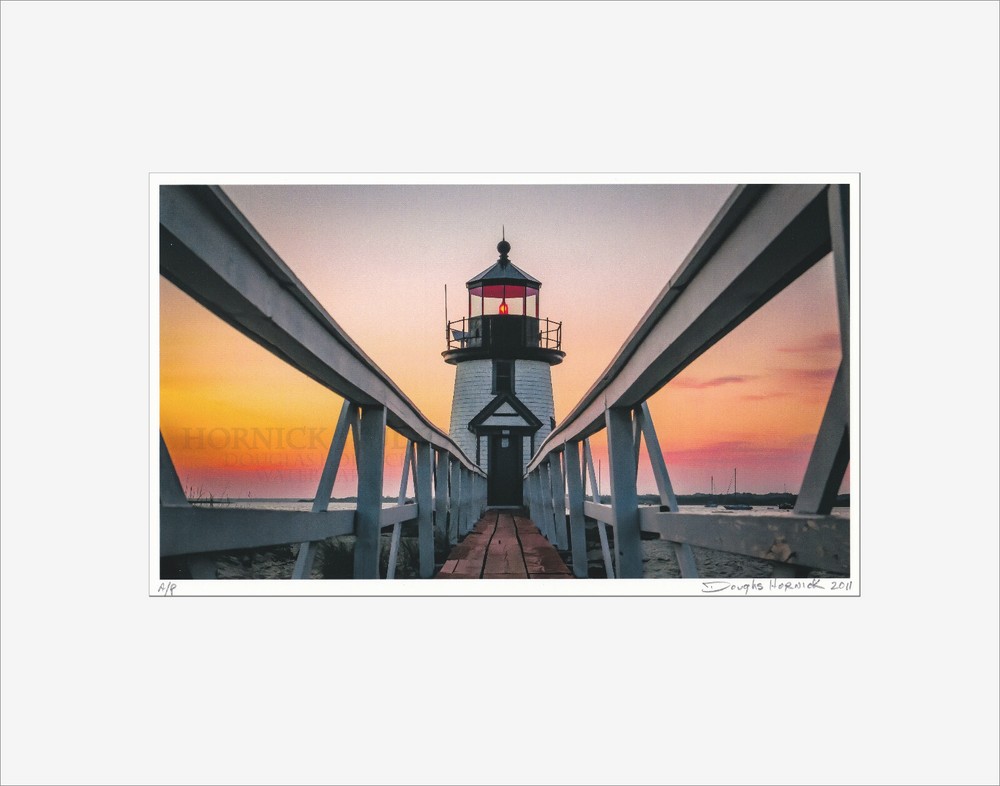 Brant Point Lighthouse Matted for 11 x 14 Signed Artist Proof – Nantucket Island