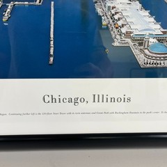 Chicago Skyline Panorama Print Navy Pier Unframed Dry Mounted Blakeway James