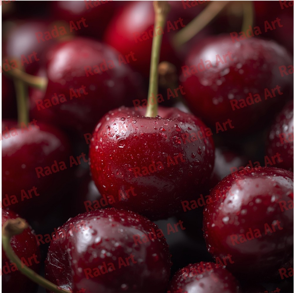 4 Digital Art Set Collection For Frame Background Wallpaper Picture Photo Cherry