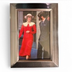 Framed Photo Of Princess Diana in 4×6 photo Silver Frame featuring redacted