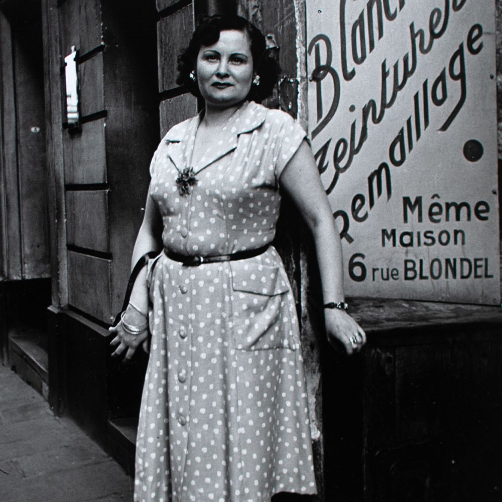 Lutz Dille Rue Blondel, Paris Pen Art Original Photograph Print 1951