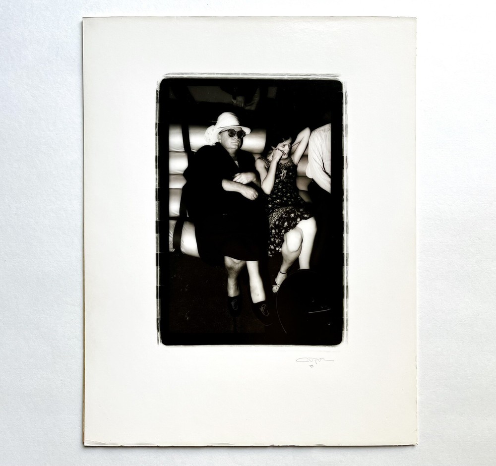 Rare William Coupon 1978 Photograph of Truman Capote at Studio 54 Signed & Dated