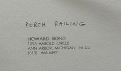 Original 1975 HOWARD BOND ‘Porch Railing’ ABSTRACT Modernist SIGNED Photograph