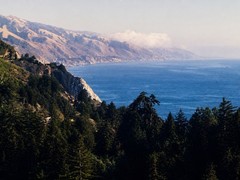 Jeff Klamer 1996 Signed Big Sur “Nepenthe View” 12” Framed Matted 5×7 Photo Art