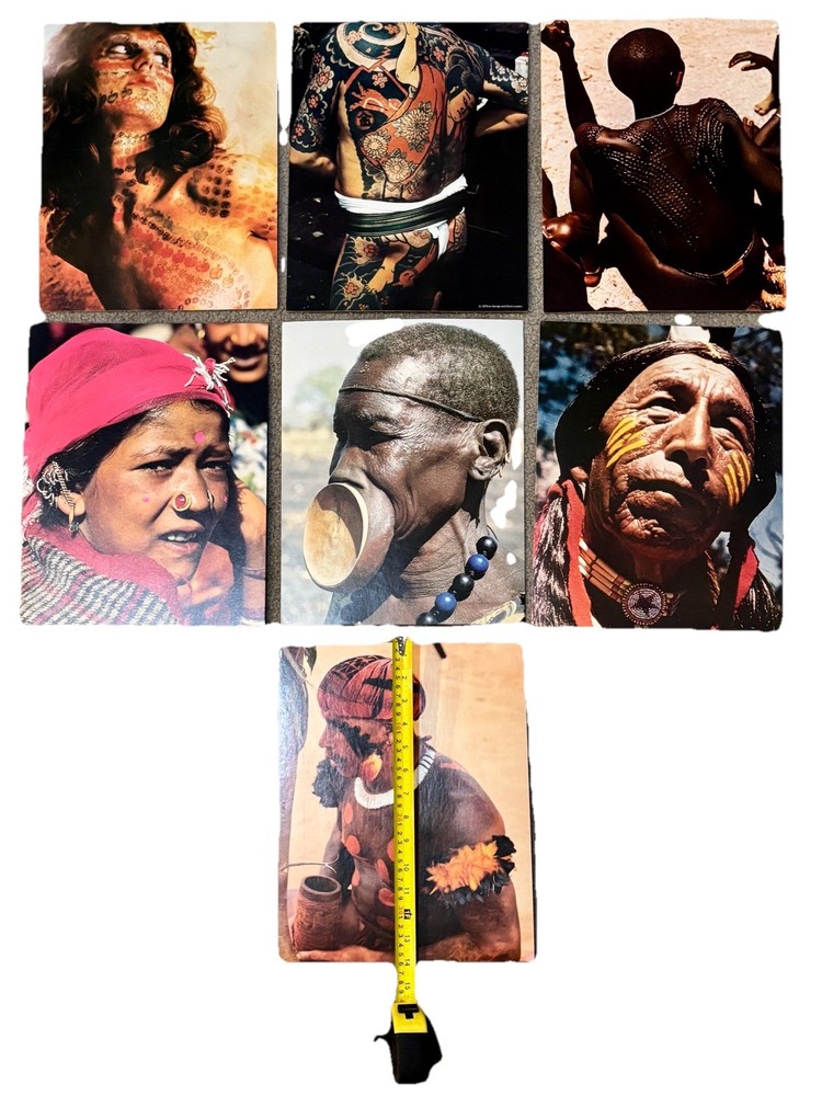 VINTAGE Collection of 1976-1977 Techniques of Skin Decoration Photo Prints Qty 7