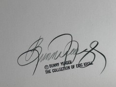 Bettie Page Photo Bunny Yeager Signed Eric Kroll Rare Housewife RARE Banana Pic!