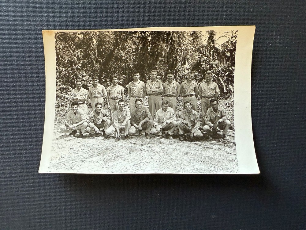 Vintage 1944 WWll Photo “Most Of My Gang” APO 706 3 1/2″ X 5″ Soldiers W/ Names