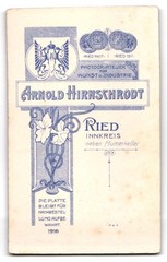 Photograph Arnold Hirnschrodt, Ried, Innkreis, slightly obese lady in dark