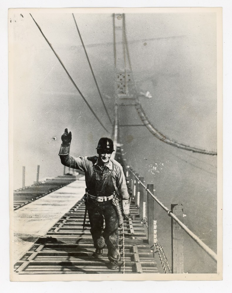 Construction of Golden Gate Bridge San Francisco CA Historic 1935 Press Photo