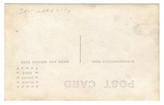 RPPC, Real Photo Postcard / Salt Lake City