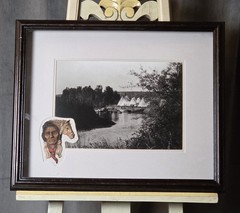 Neil J Rose with Edward S Curtis “Respite” Native American Photograph Sculpture