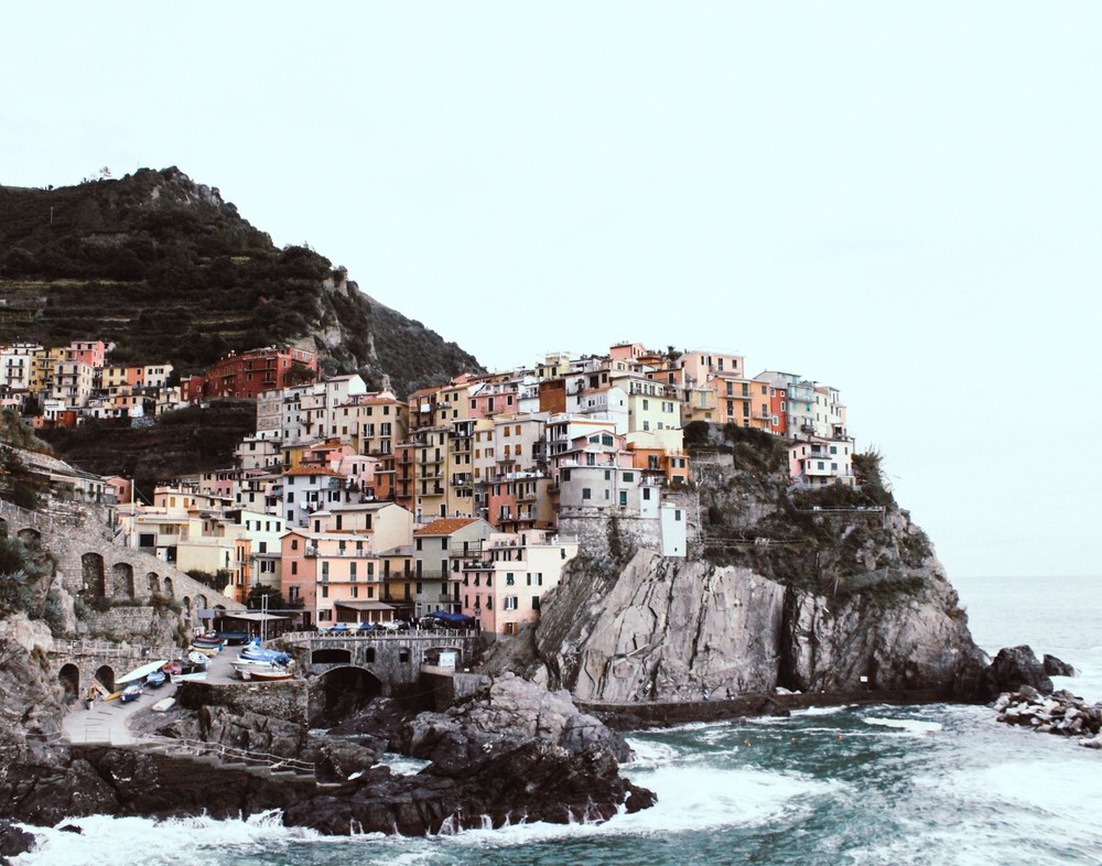 Seaside town in Italy, Manarola, Italy 11×14 Photograph Print 11″x14″