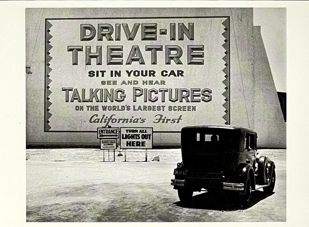 Los Angeles First Drive-In Theater 1935 Art Photo Print Card Fotofolio 4”x6”