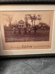 Vintage Farm Portrait Surreal Strange Bizarre BW Photograph Crystal Lake, WI #K