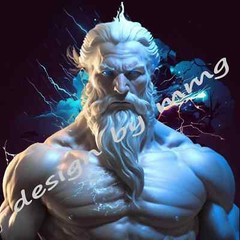2 x Digital Image Picture Photo ZEUS Olympian god of the sky & the thunder
