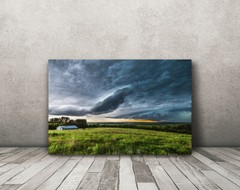 Storm photography wall art hanging Iowa landscape picture stormy sky photo print