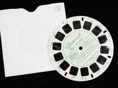 View-Master nude glamour pinup attractive model in pink slim personal reel #12
