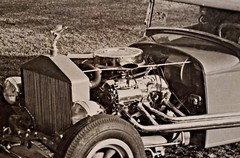 ALFREDO VALENTE Original Vintage Silver Gelatin Hot Rod Roadster Car Photograph