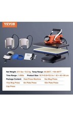 Heat Press Machine – 6 in 1 Heat Press Sublimation Machine for DIY T-Shirts/Hats