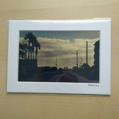 Matted Photo Print San Diego Palm Tree Sky Modern Photography Home Decor Beach